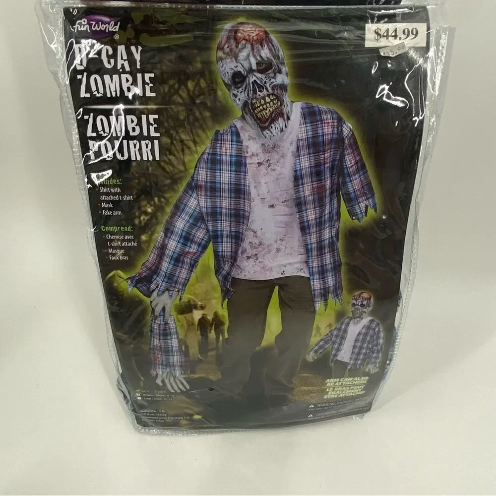 Decay Zombie Kids Costume Halloween Costume size M